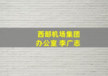 西部机场集团办公室 李广志